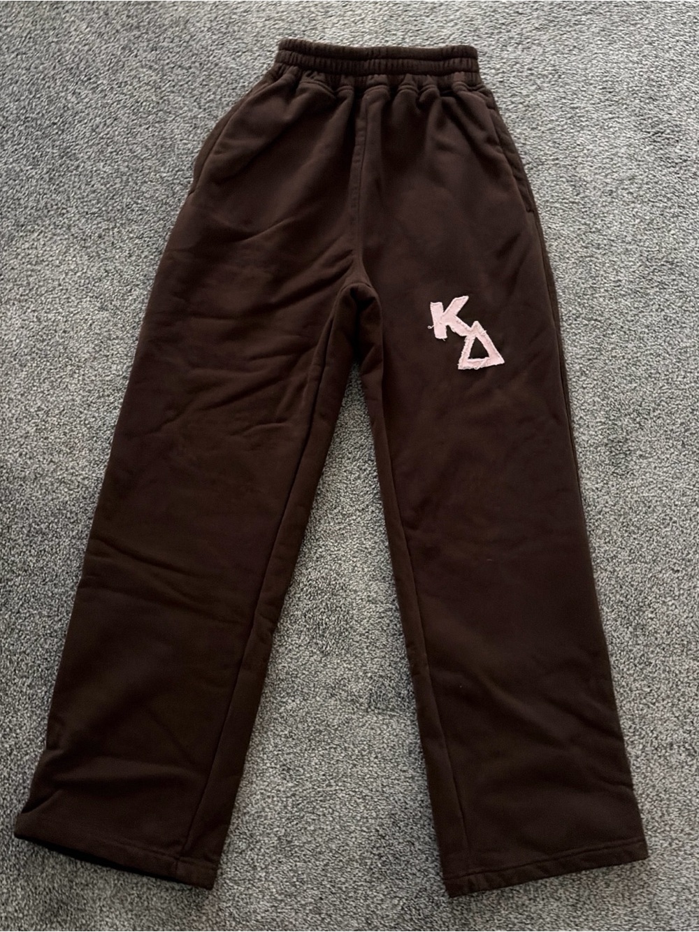 Kappa Delta Think Brown Sweatpants with Pink Logo